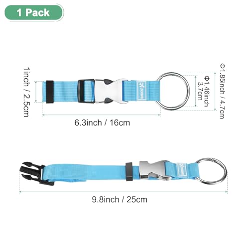 Image of M METERXITY 1-Pack Add A Bag Luggage Strap, Adjustable Suitcase Belt for Connecting Luggage /Backpack /Jacket, Carry Strap with Ring Buckle [Blue]