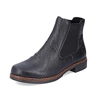 Rieker Damen Chelsea Boots 75170, Frauen Stiefeletten,uebergangsschuhe,uebergangsstiefel,Schlupfstiefel,flach,Stiefel,schwarz (00),42 EU / 8 UK