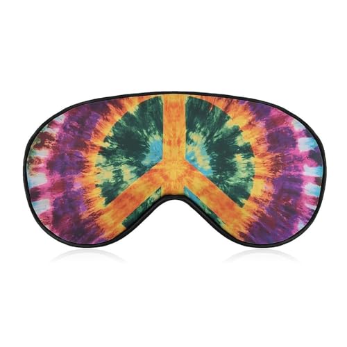 Peace Symbol Camouflage Gradient Sleep Mask Eye Shade Cover Adjustable Strap for Travel Lunch Break Women Men