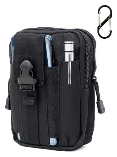 BEEL カラビナ付き多機能ウエストポーチ