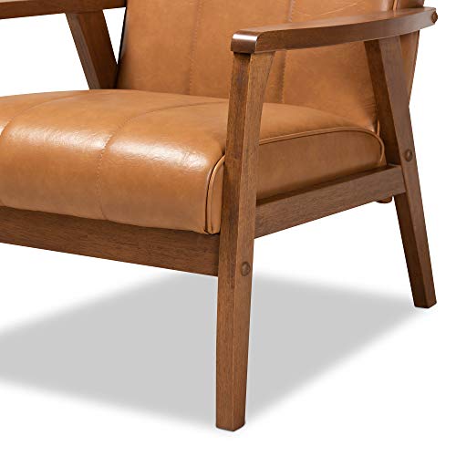 Sillón Plegable Cuero Sintético Tan miniatura 7