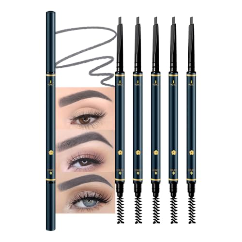 FeiCuiYun 6Pcs Eyebrow Pencils for Women, Wooden Hard-Core Black Eyebrow and Eyeliner Pencil, Long Lasting Waterproof and Sweat-Proof, Beginner Makeup Brow Pencil, Create a Natural Eye Brow Makeup