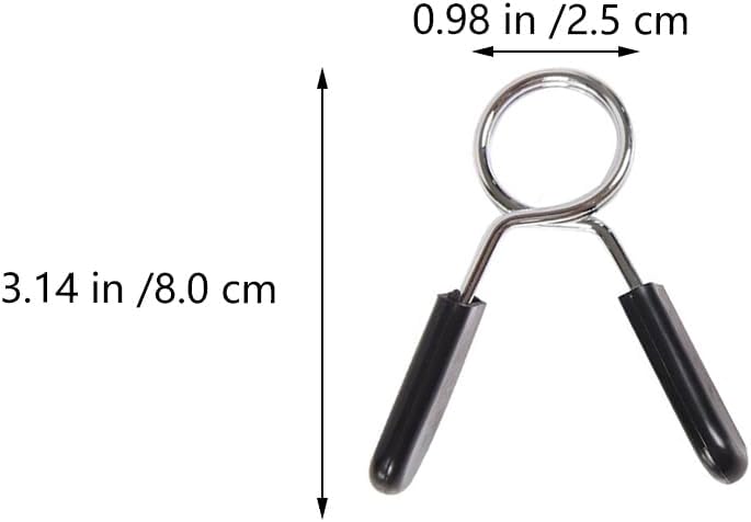 VANZACK 6Pcs Barbell Clamps Dumbbell Spring Clip 1 Inch Spring Collar Clip Weight Bars Dumbbell Spring Clips Fitness Weightlifting Buckle for Strength Gym Accessory