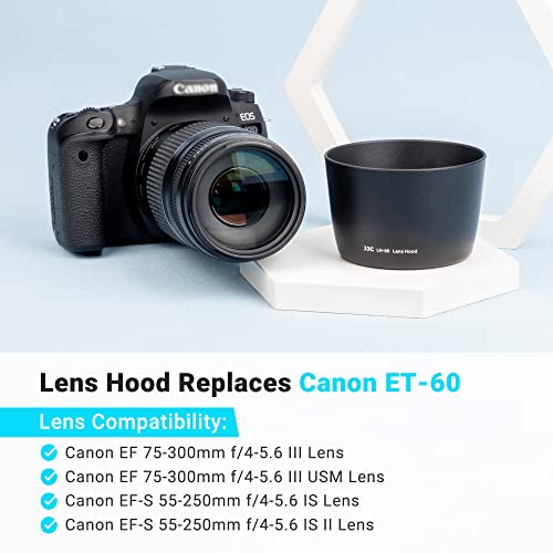 image for JJC Camera Lens Hood Shade Fits for Canon RF 75-300mm f/4-5.6, EF 75-3