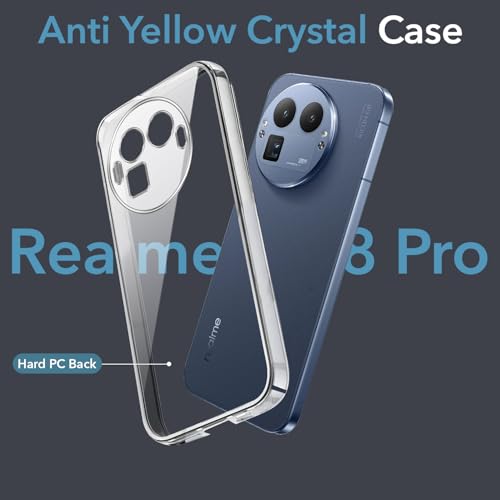 Image of Jkobi Lifetime Anti-Yellow Clear Back Cover Case for Realme GT 8 Pro (Sleek Hard Crystal | Shockproof and Camera Protection)