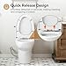 HOROW One-Piece Elongated Toilet, 1.28 GPF High Efficiency, Easy Cleaning Design, Left-Hand Flush Lever, Soft-Close Seat, Compact Modern Bathroom Toilet, 12'' Rough-In, White Ceramic Bowl