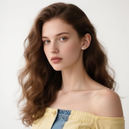 Reffeer Solid 925 Sterling Silver CZ Moon Star Earrings Stud for Women Teens Moon Sun Studs Earrings Asymmetric3