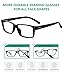 Eyekepper Vintage Reading Glasses for Men - 5 Pack Spring Hinges Classic Readers - Black Frame +3.25