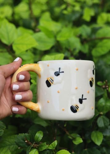 Image of Weaving Home Coffee Mug (WEAVING HOMES Irregular Ceramic Bee Coffee Mug)