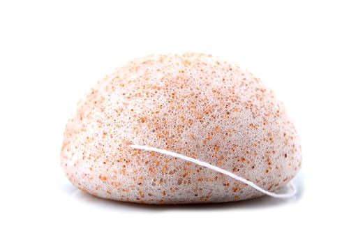 Camassia Esponja Konjac Cáscara de Nuez (exfoliante +) | Utensilios para cosmética casera y natural | Esponja natural para limpieza y exfoliación facial