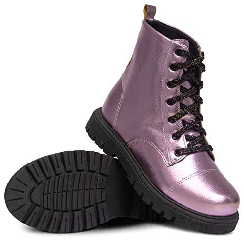 Coturno Infantil Feminino Nº 28 Ao 36 Bota Tratorada 09.07j (Rosa, br_footwear_size_system, little_k