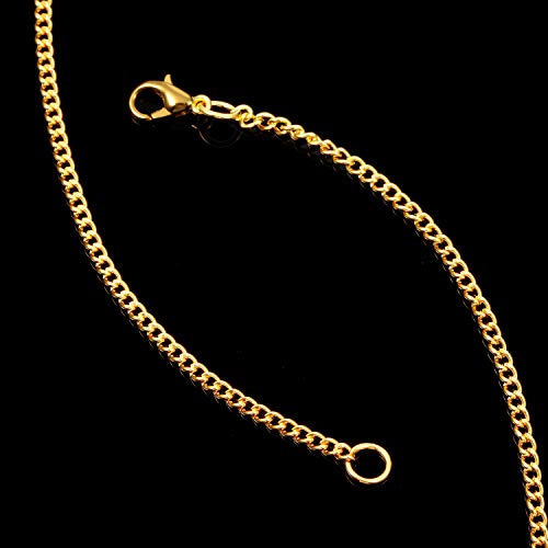 Chaînes de collier plaquées or anti-nœuds avec fermoirs pour création facile - 5