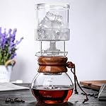 Iced Coffee Maker, Ice Cold Brew Dripper, Handmade Cold Brew Coffee Make with Adjustable Dripper, Detachable Glass Cold Brew Maker for Home, Office - Image 7