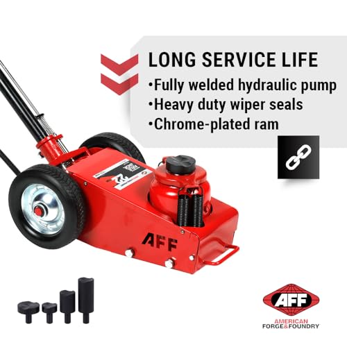 Image of AFF 22 Ton Axle Jack - Single Stage Air Assist Hydraulic Truck Jack with 3 Piece Extension Kit