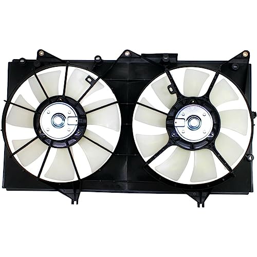 GMLFO Dual Radiator Cooling Fan Blade Assembly Set for Lexus for ES300 3.0L 2002-2003,for Toyota for Camry 3.0L 2002-2006 & 3.3L 2004-2006 FA70217 620532 LZY0161