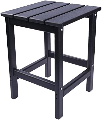 WORLDEEP Adirondack Outdoor Side Table, Weather Resistant Outdoor End Tables for Patio,HDPE Small Outdoor Side Table Coffee Table for Backyard,Pool,Garden, Lawn,Easy Maintenance
