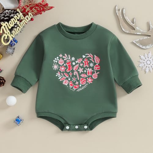 Newborn Baby Boy Girl Christmas One Piece Rompers Jumpsuit Long Sleeve Legging Bodysuit Playsuit Winter Clothes2