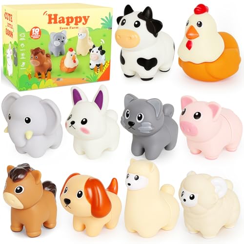 Image of Toddler Toys,Montessori Preschool Learning Activities Animal Toy for Boys Girls,10 pcs Little People Animals Matching Games Fine Motor for Kids Ages 2-3