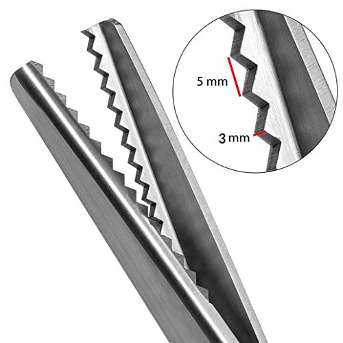 Image of BlueSnail Stainless Steel Pinking Shears Comfort Grip Handled Professional Fabric Crafts Dressmaking Zig Zag Cut Scissors Sewing Scissors (Serrated, Orange)