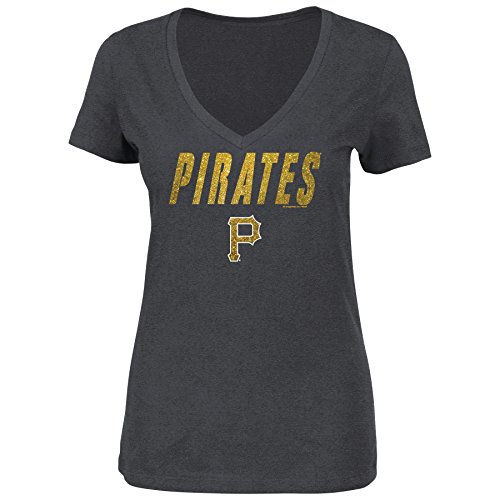 MLB Women's Short Sleeve V-Neck Tee Hype-Tastic Program