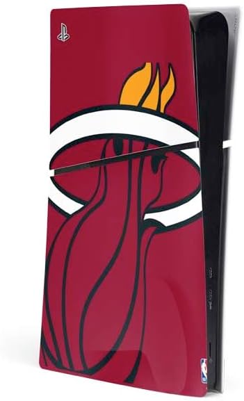 Skinit Decal Gaming Skin Compatible with PS5 Slim Digital Edition Console - Officially Licensed NBA Miami Heat Large Logo Design