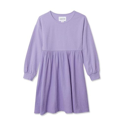 Lands' End Girls Long Sleeve Ribbed Dress