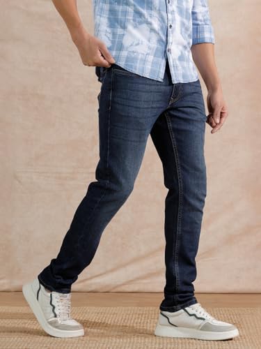 Image of WROGN Men's Slim Fit Jeans | Mid Rise | Jeans for Man