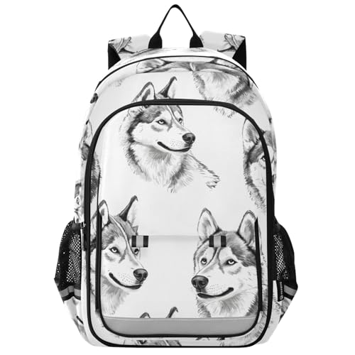 Sac à dos pour ordinateur portable pour enfants husky décontracté