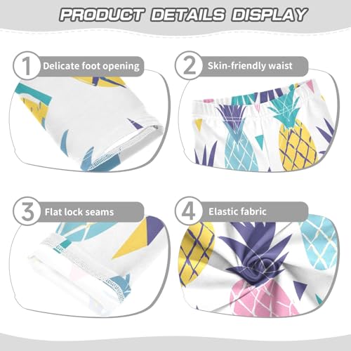 Bolaz Toddler Girls Leggings Printed Yoga Pants Leggings Green Blue Pink Pineapple for Kids3