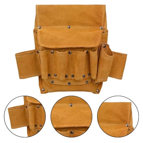 Rangement multifonction pour outils de réparation en cuir de vachette durable - 7