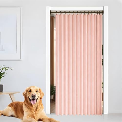 Isoler du froid : Rideau Accordéon Porte isolant 225x172cm pour optimiser l'espace