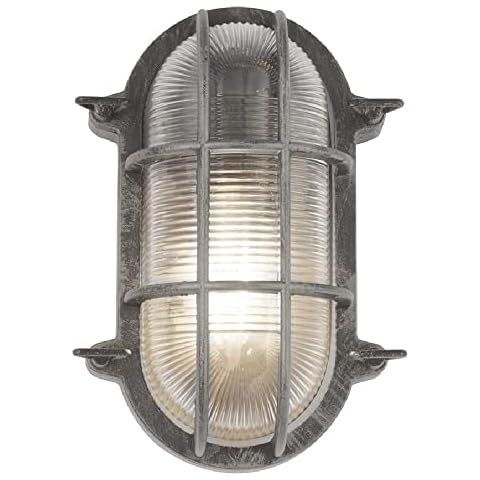Britalia Black Silver Vintage Oval Wall Light Cover