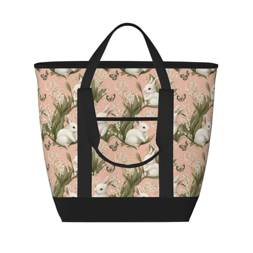 Sac isotherme pour courses chaud et froid pliable grand volume avec fermeture à glissière