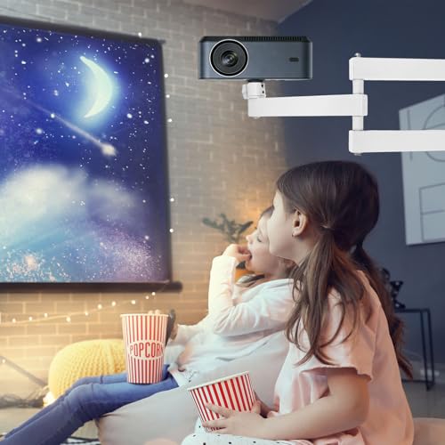 Soporte para proyector de pared con cardán giratorio de 360° y brazos plegables MECCANIXITY 5