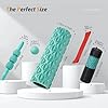 5 in1 Foam Roller Set, Trigger Point Foam Roller, Massage Roller Stick, Massage Ball, Resistance Band for Deep Muscle Massage Pilates Yoga,Fitness Exercise for Whole Body (Pure Turquoise) #1