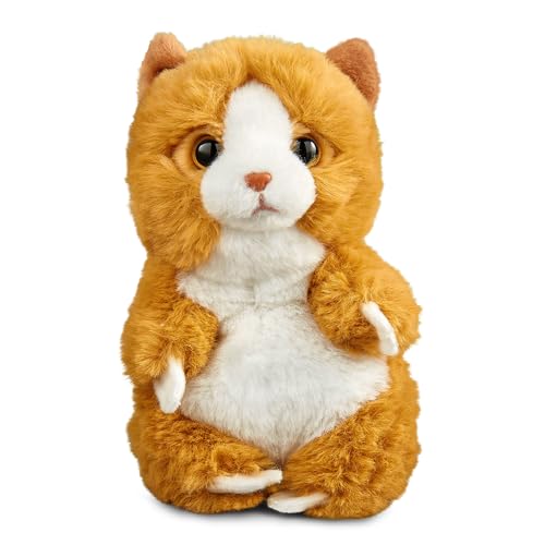 Living Nature Bébé Chaton Roux en Peluche | Chat Moelleux et Câlin | Cadeau de Jouet Doux pour Nouveau-Nés et Bébés | Écologique Naturli