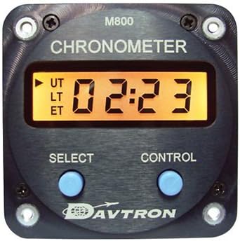Chronometer/Digital Clock w/ 28V Lighting Displays Universal Time Local Tim by DAVTRON INC