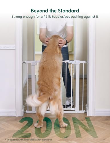Image of Babelio Pressure Mounted Baby Gate for Stairs, 29-48 inch Wide Dog Gate,2 Pack