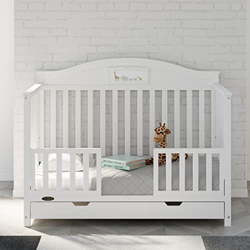 Graco Toddler Guardrail Safety Guard Rail For Convertible Crib Toddler Bed, White - Greenguard Gold Certified #TOP2