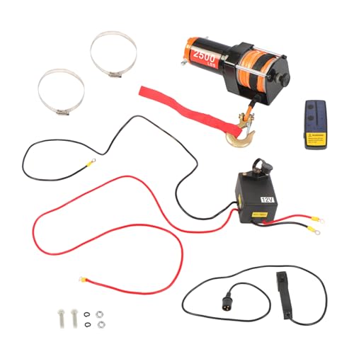 Winche Eléctrico 2500 lb con Cuerda Sintética 12V 1.2HP miniatura 1