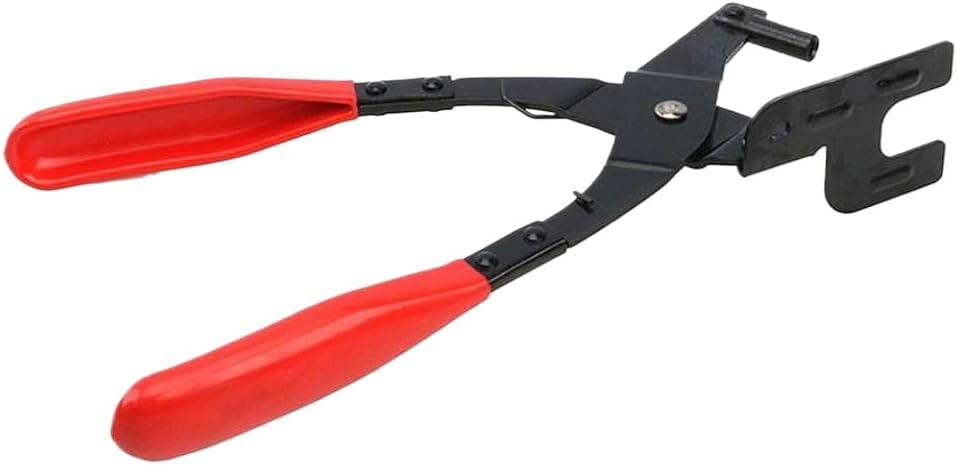 Rubber Grommet Removal Tool 25 Degree Offset Exhaust Hanger Pliers Red Hand Tool Compatible with Car Exhaust Bracket