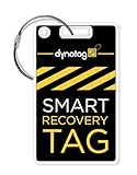 Dynotag Web Enabled Smart Fashion Luggage ID Tags, with DynoIQ & Lifetime Recovery Service. 2 Identical Tags+Chains (Bumblebee)