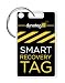 Dynotag Web Enabled Smart Fashion Luggage ID Tags, with DynoIQ & Lifetime Recovery Service. 2 Identical Tags+Chains (Bumblebee)