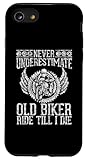 Vecchio, papà, nonno, divertente, motociclista