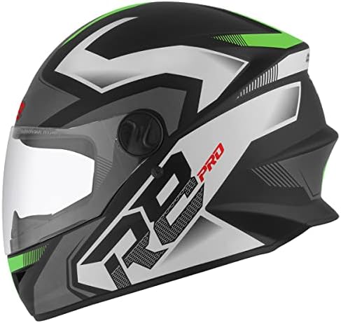 CAPACETE FECHADO PRO TORK R8 PRO FOSCO PRETO - VERDE TAM. 60