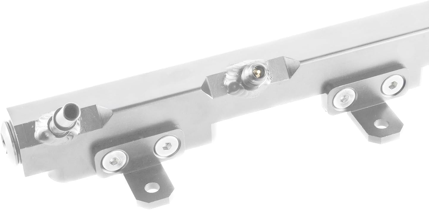 Billet Aluminum Fuel Rail for 1988-2006 Jeep Cherokee XJ Wrangler TJ YJ Performance Fuel Rails Silver 1989 1990 1991 1992 1993 1994 1995 1996 1997 1998 1999 2000 2001 2002 2003 2004 2005
