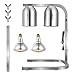 VEVOR Food Heat Lamp, 500W Bulbs, Commercial Food Warmer Light, Electric Stainless Steel French Fry Heating Lamp, Free-Standing, Catering Food Warming Equipment for Kitchen Buffet Restaurant, Silver