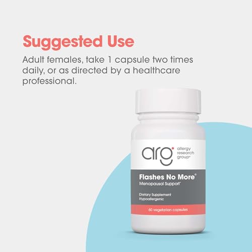 Image of ARG Flashes No More - Delivers 257 mg EstroG-100 - Menopause Support for Hot Flashes, Night Sweats & Positive Outlook - Dietary Supplement for Women - 60 Servings - 60 Vegetarian Capsules