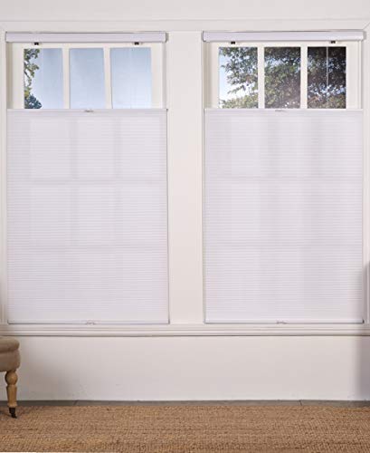Safe Styles UBG60X72PO Cordless Light Filtering Top Down Bottom Up Shade, White - 60 x 72 in.