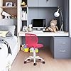 FurnitureR Sedia da ufficio adatta ai bambini, per imparare a casa, ergonomica, regolabile in altezza, per giovani studenti, design rosa vivace